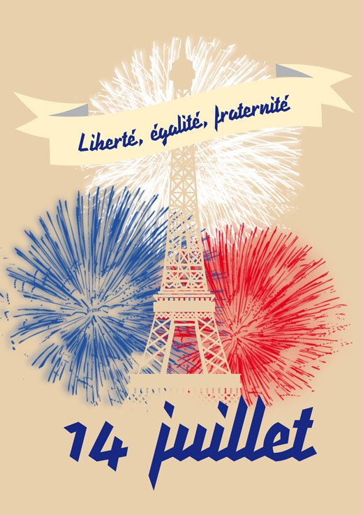 Le 14 juillet 2013 - le feu d'artifice à la Tour Eiffel