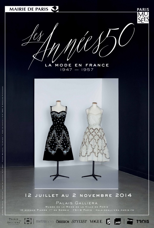 Exposition Les Années 50, la mode en France 1947-1957 au Musée Galliera du 12 juillet au 2 novembre 2014
