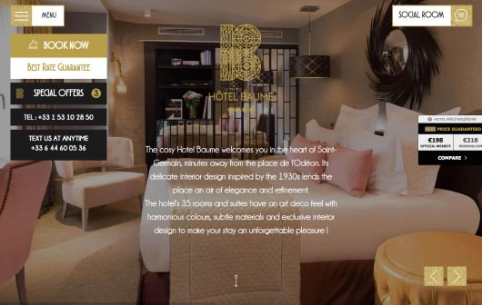 Découvrez le nouveau site de l'Hotel Baume **** et book on our website for the best rate guaranteed !