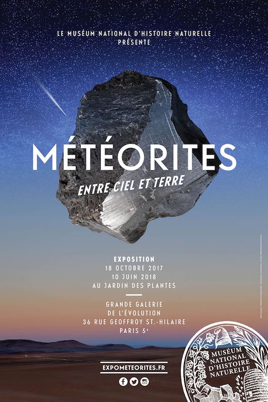 Exposition Météorites au Muséum national d'histoire naturelle du 18 octobre 2017 au 10 juin 2018