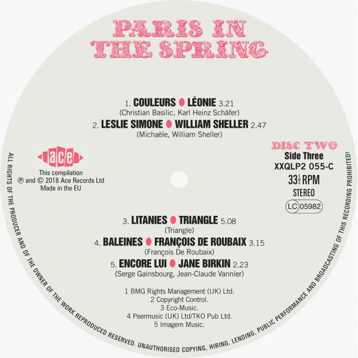 Bob Stanley & Pete Wiggs present the compilation Paris In The Spring on CD and vinyl