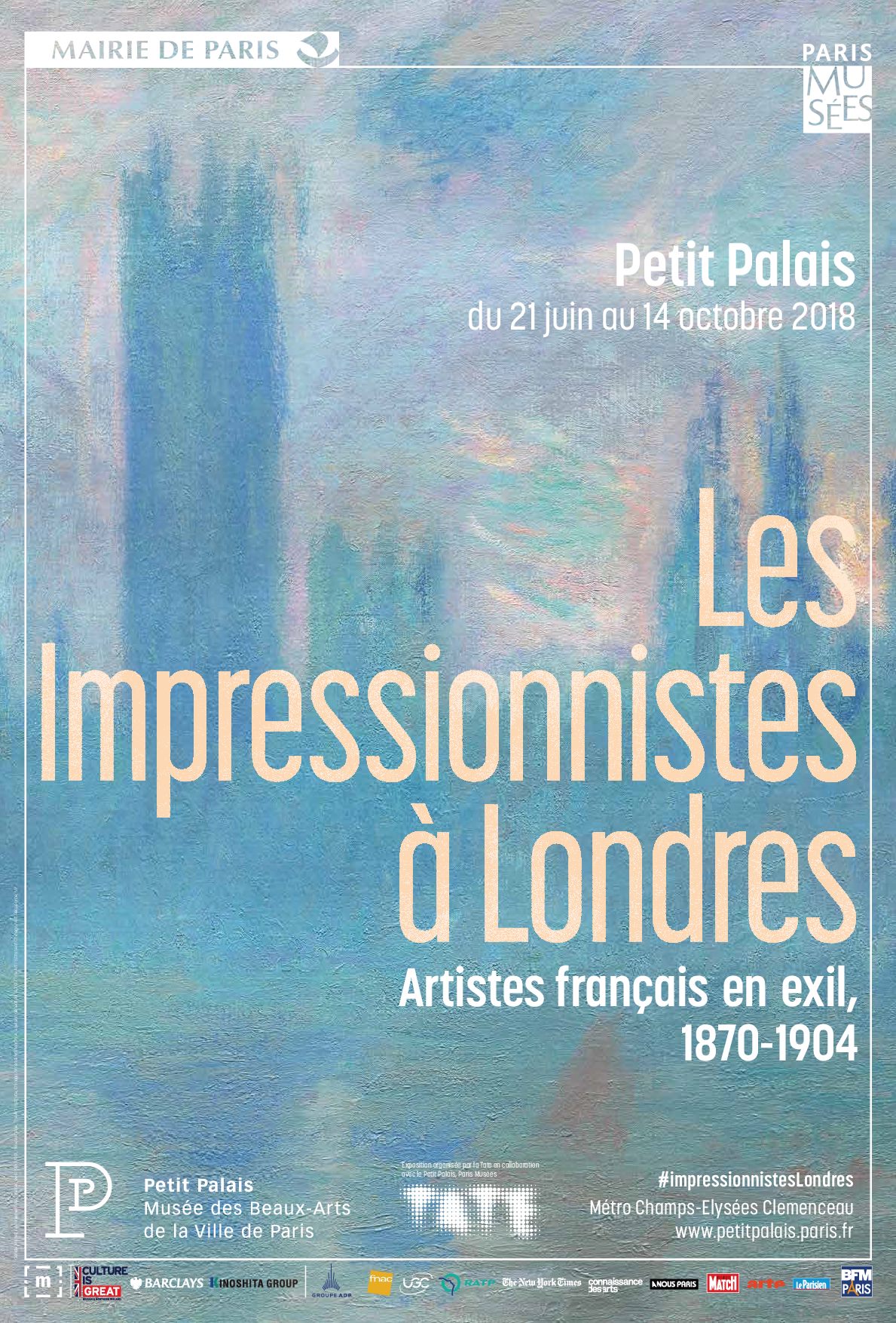Exposition Les Impressionnistes à Londres au Petit Palais du 21 juin au 14 octobre 2018