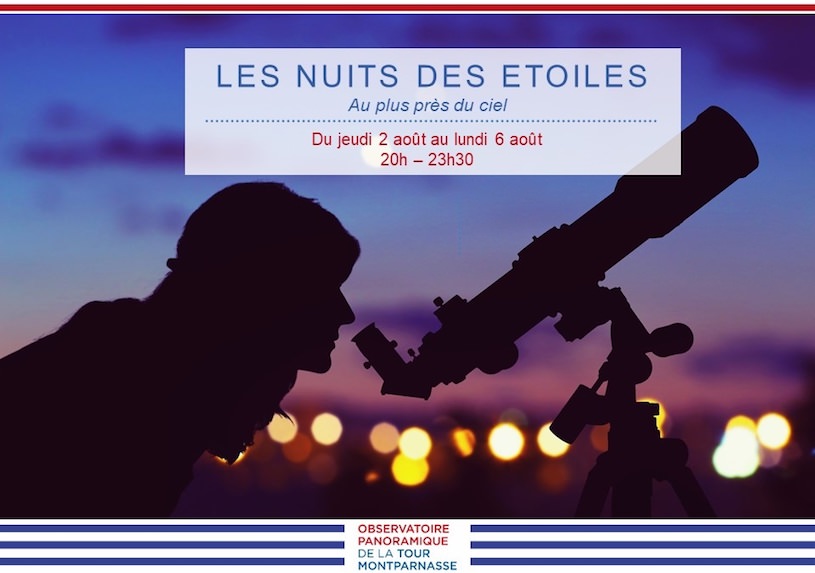 Les Nuits des Étoiles à la Tour Montparnasse du 3 au 5 août 2018