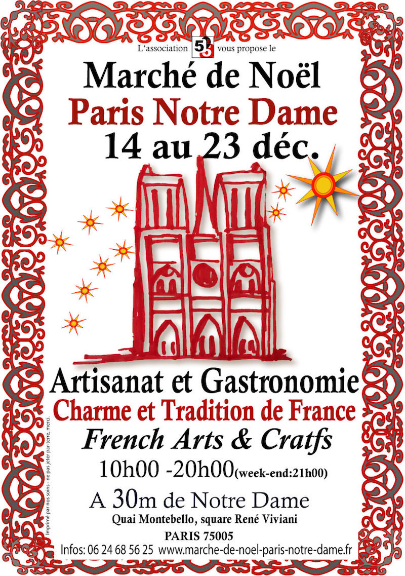 Le Marché de Noël Paris Notre Dame 2018