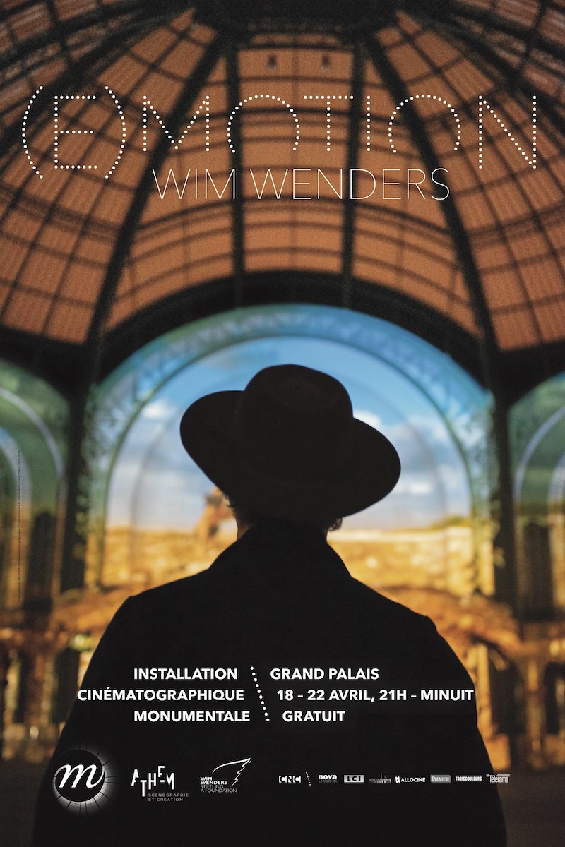 Installation (E)MOTION de Wim Wenders au Grand Palais du 18 au 22 avril 2019