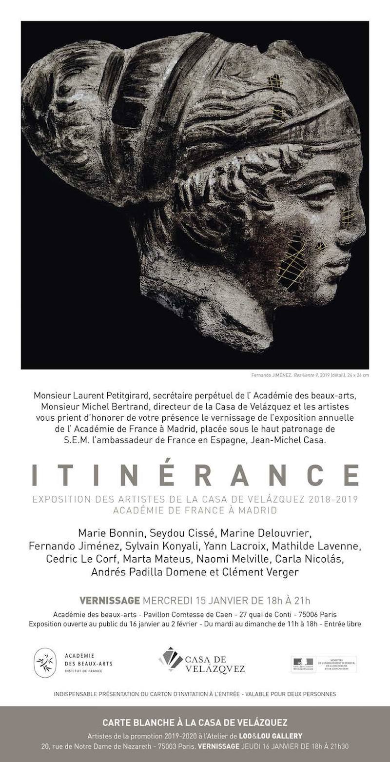 Exposition Itinérance à l’Académie des Beaux-Arts du 16 janvier au 2 février 2020