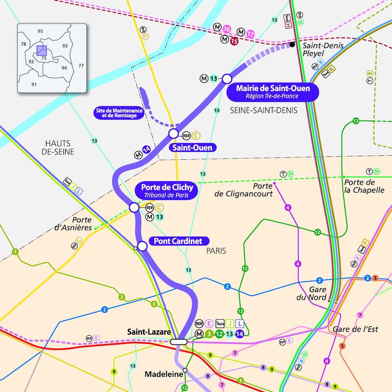 Extension de la ligne 14 du métro parisien vers le nord