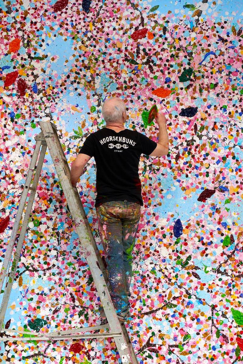 Damien Hirst Cherry Blossoms exhibition at the Cartier Foundation, 6th July 2021 - 2nd January 2022