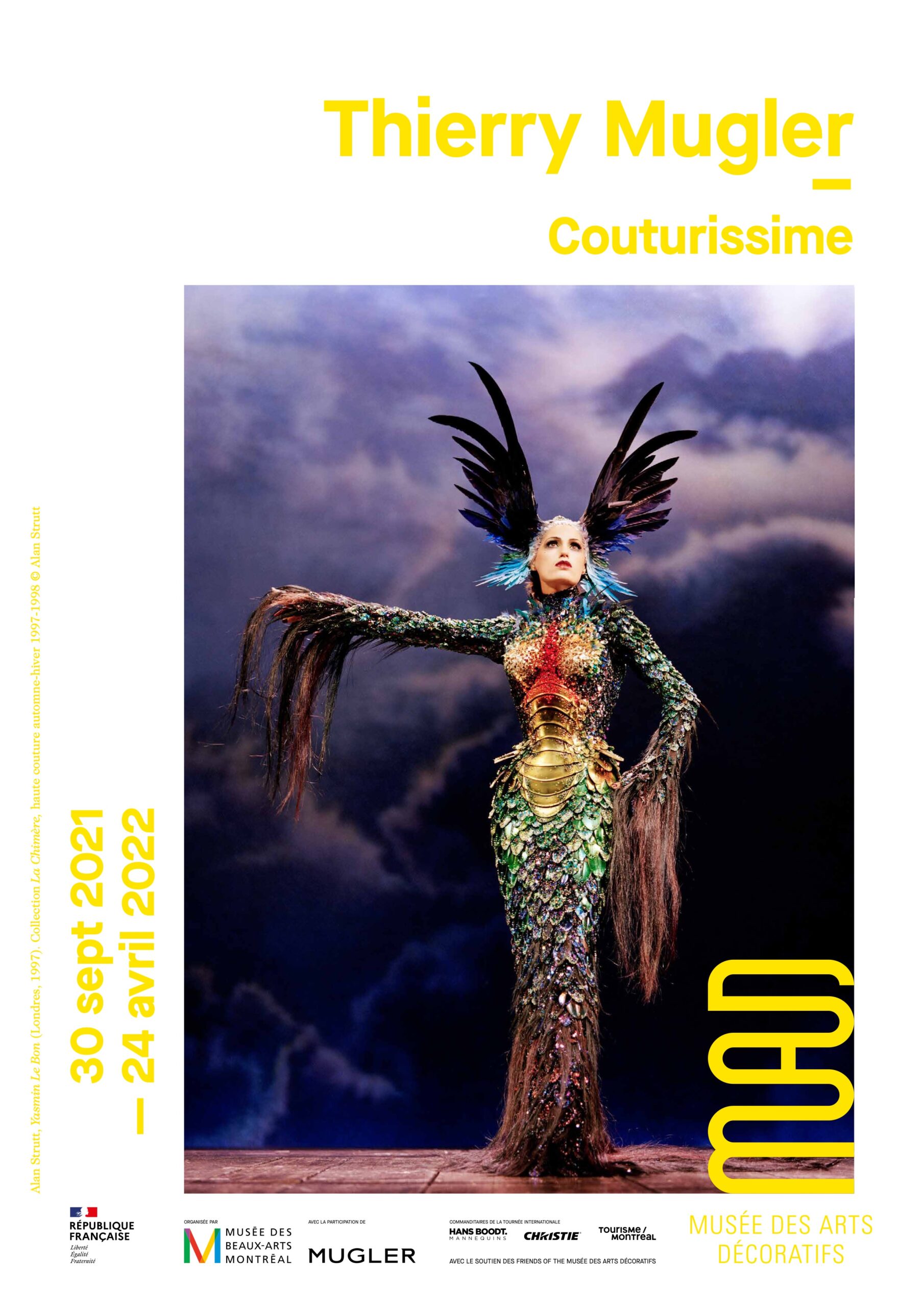 Exposition Thierry Mugler, Couturissime au MAD Paris du  30 septembre 2021 au 24 avril 2022