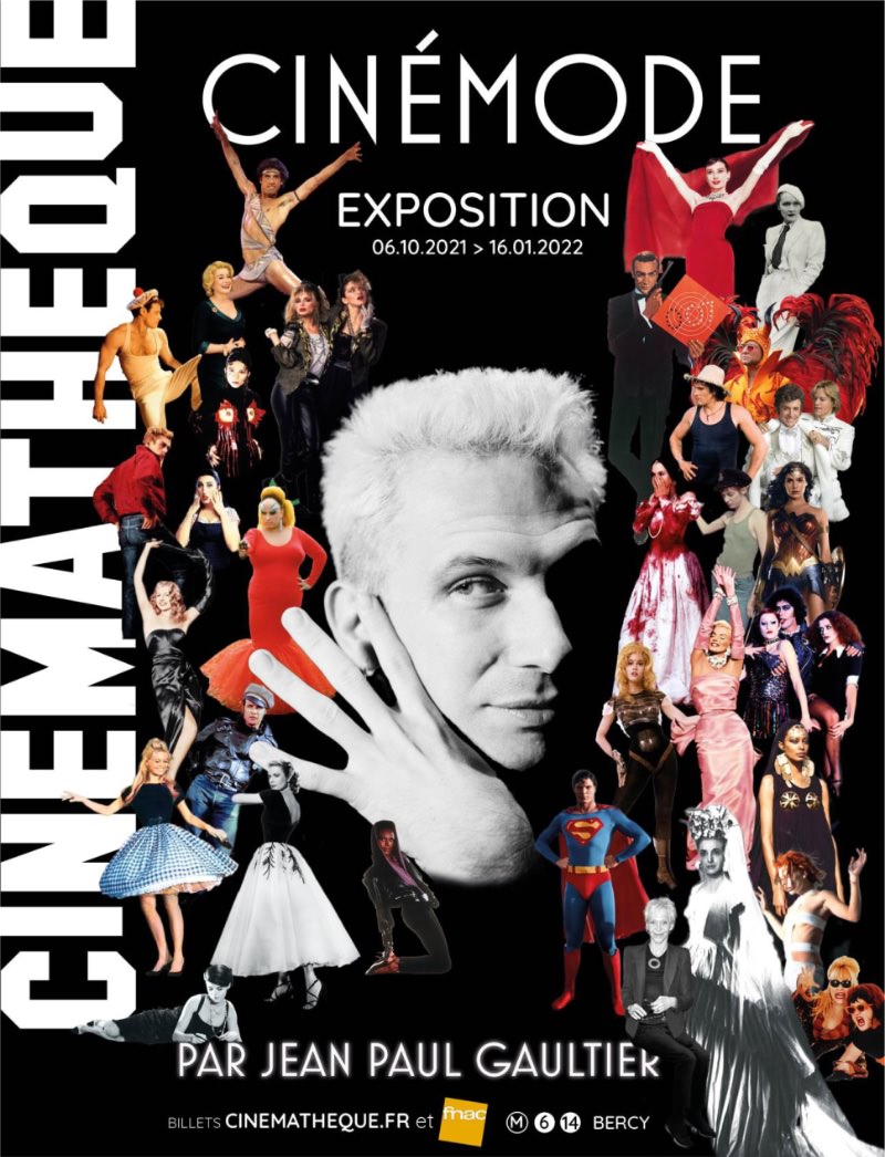 Exposition CinéMode par Jean Paul Gaultier à la Cinémathèque française du  6 octobre 2021 au 16 janvier 2022