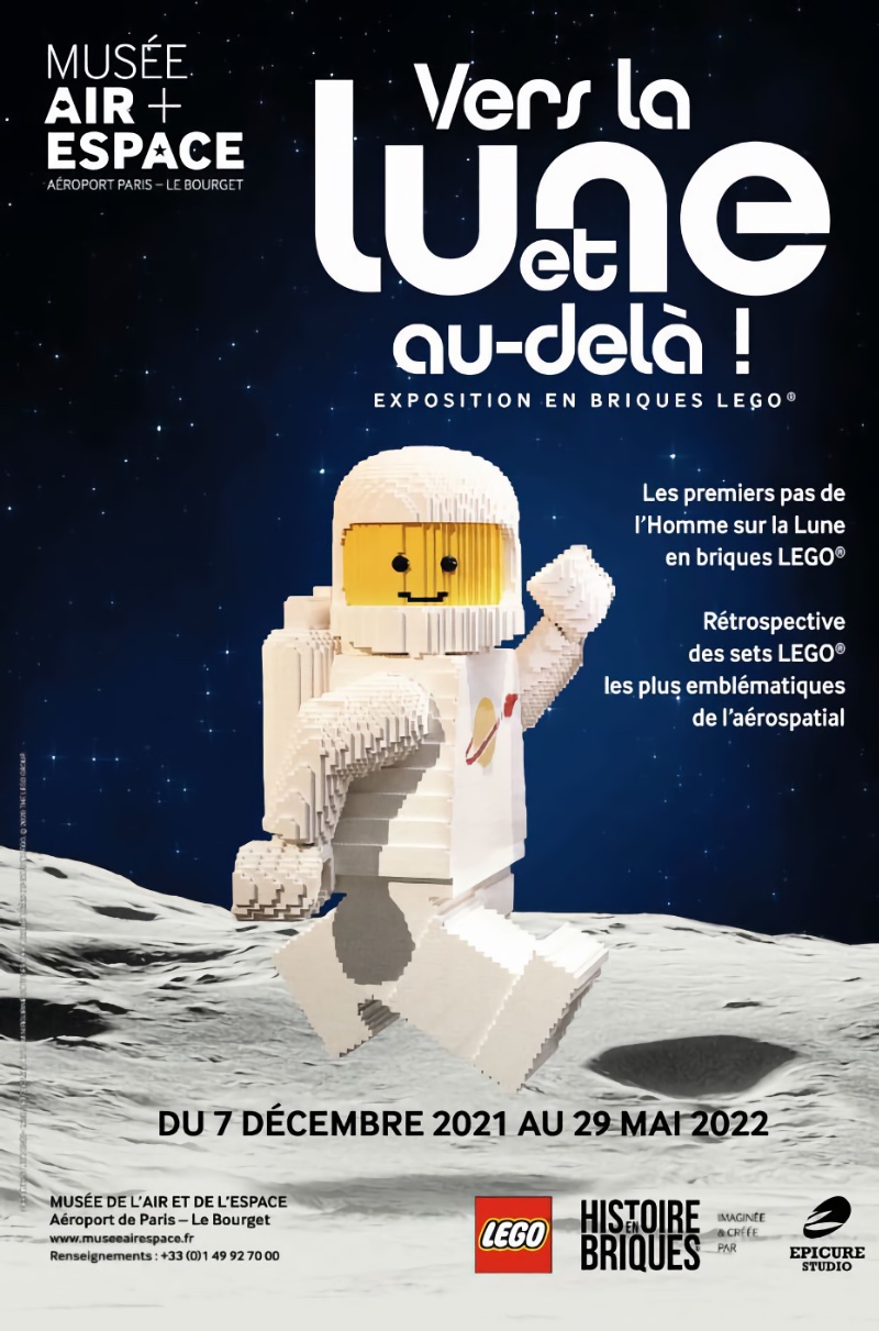 Exposition LEGO® Vers la Lune et au-delà au Musée de l’Air et de l’Espace jusqu'au 29 mai 2022