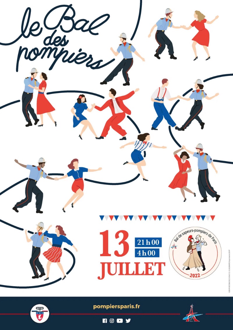 Les bals des pompiers sont de retour Rive Gauche le 13 et le 14 juillet 2022 ! 