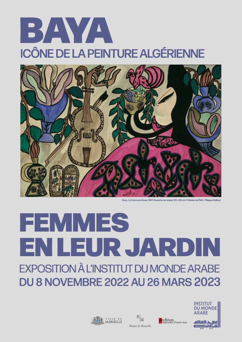 Baya, icon of Algerian painting exhibition at the Arab World Institute until 26th March 2023