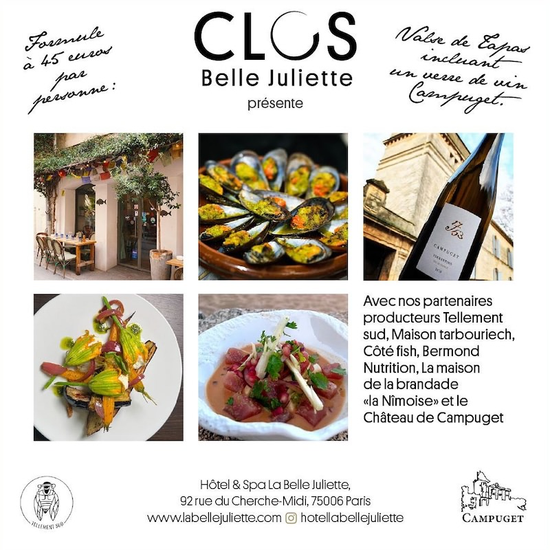 An evening of delicious Mediterranean food - Chefs à 4 mains - at the Clos Belle Juliette, 11th April 2024