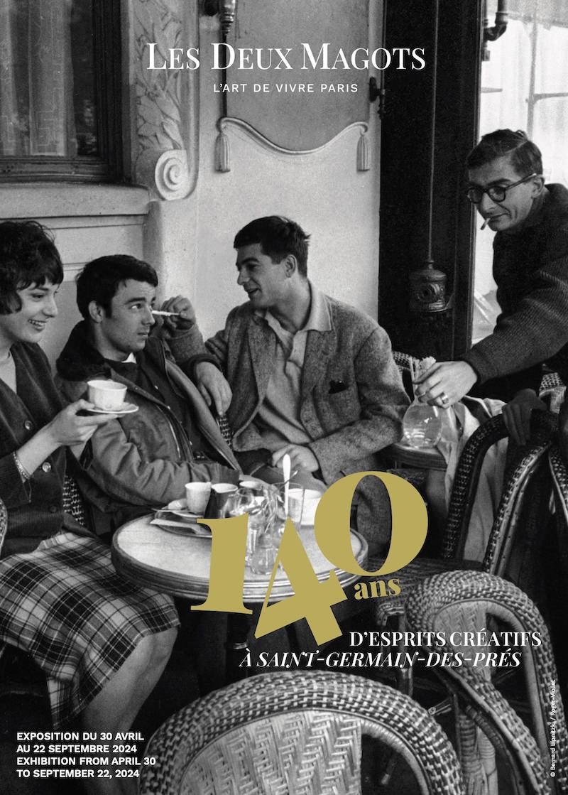 140 years of creative minds in Saint-Germain-des-Prés, an exhibition at the Deux Magots café until 22nd September 2024