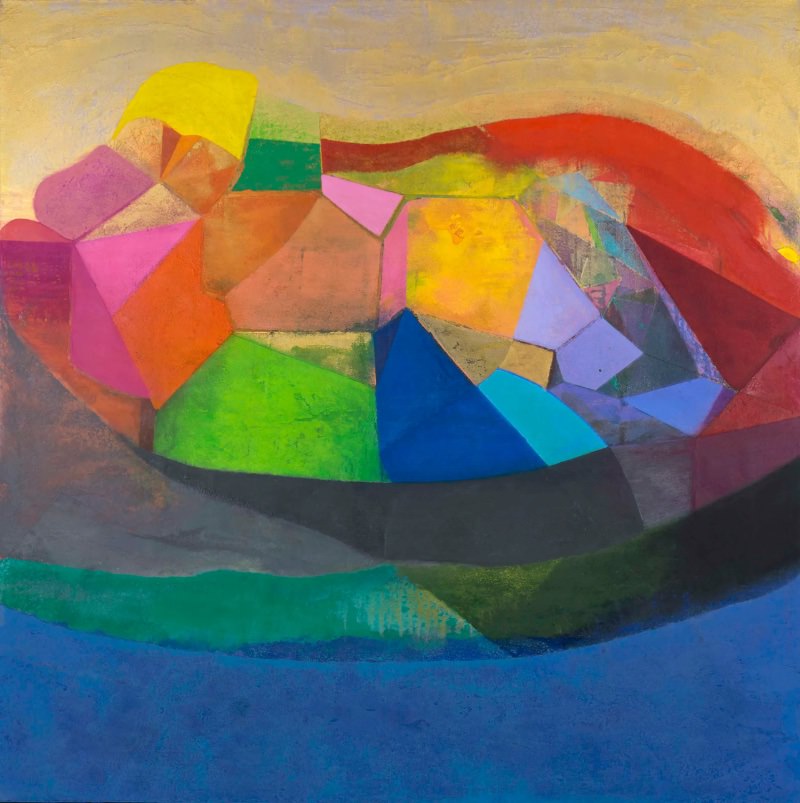 Illuminated sculptures by Tom Meskell and paintings from Tom Climent at the Irish Cultural Centre