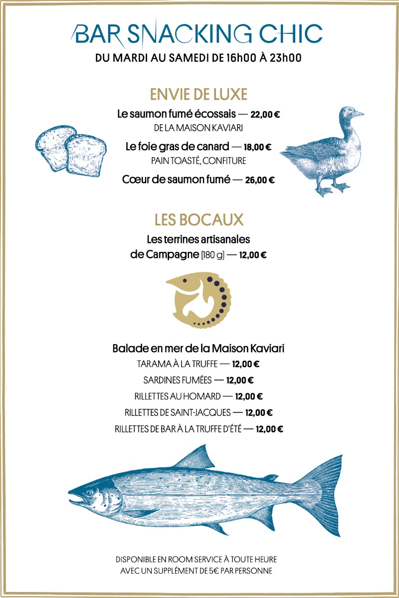 La nouvelle carte de snacking chic du Clos Belle Juliette