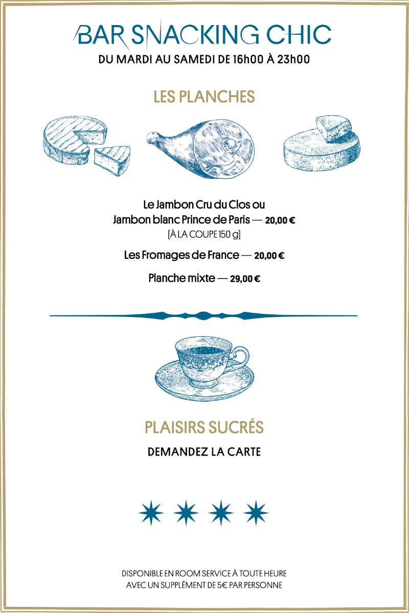 La nouvelle carte de snacking chic du Clos Belle Juliette